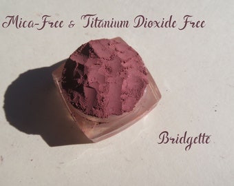 BRIDGETTE - Dark Red Pink Shimmer Mineral Eyeshadow, Vegan Mica-Free & Titanium Dioxide Free, Loose Pigments, Cruelty-Free