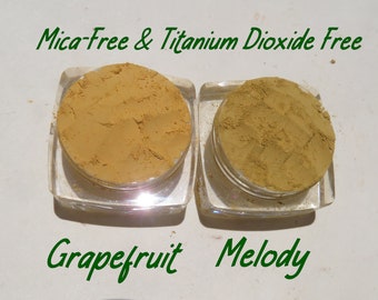 Yellow Matte Mineral Eyeshadow Set: Mica & Titanium Dioxide Free