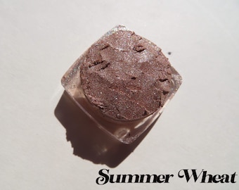 SUMMER WHEAT - Ombretto minerale luccicante marrone chiaro, pigmenti sciolti vegani, cruelty-free, ombretto minerale luccicante