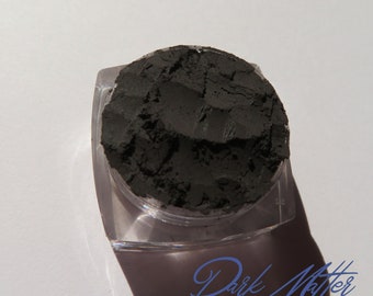 DARK MATTER - Matte Black Mineral Eyeliner / Mineral Eyeshadow, Vegan Loose Pigments, Black Eye Makeup