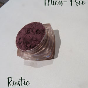 RUSTIC - Mica-Free dunkelroter, matter, loser Puder-Mineral-Lidschatten, veganer, karminfreier, grausamer, umweltfreundlicher, mineralischer Lidschatten