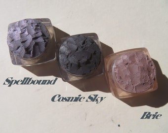 Set de regalo vegano de sombras de ojos minerales oscuras: pigmentos brillantes