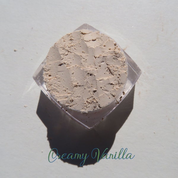 CREAMY VANILLA - Matte Pale Brown Vegan Mineral Eyeshadow, Eco-Friendly, Loose Pigments, Mineral Eye Shadow