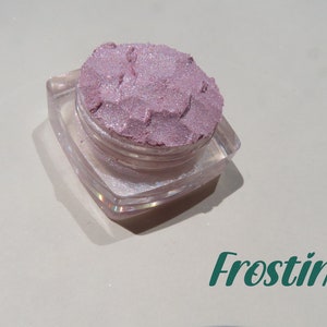 Frosting Pale Pink Shimmer Mineral Eyeshadow: Vegan, Cruelty-Free