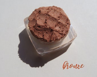 BRONZE - Copper Brown Shimmer Mineral Eyeshadow, Loose Pigments Cruelty-Free Vegan Mineral Eye Shadow