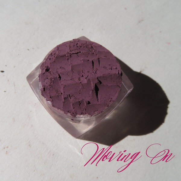 MOVING ON - Matte Dark Red Plum Purple Mineral Eyeshadow, Loose Pigments, Cruelty-Free, Pure Vegan Mineral Eye Shadow