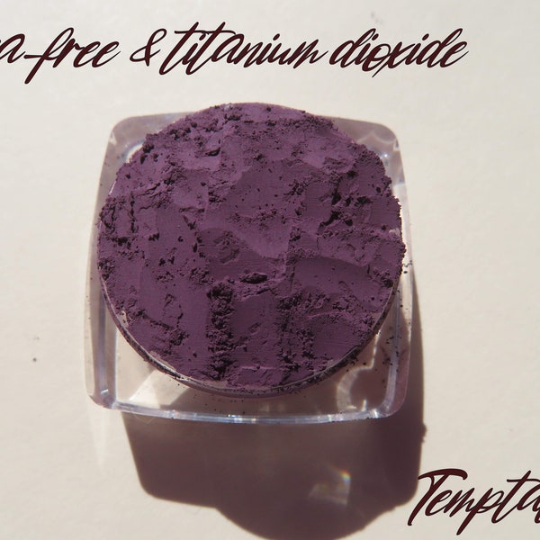 TEMPTATION - Dark Matte Purple Mica-Free & Titanium Dioxide Free - Vegan Loose Pigment Mineral Eyeshadow, Cruelty Free, Mineral Eye Shadow