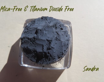 SANDRA - Matte Dark Navy Blue Mica-Free & Titanium Dioxide Free Mineral Eye Shadow, Loose Pigments, Cruelty-Free, Vegan Eyeshadow