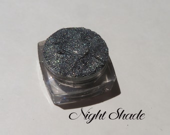 NIGHT SHADE - Dark Black Shimmer Loose Pigments Mineral Eyeshadow, Vegan Cruelty-Free, Eco-Friendly, Mineral Eye Shadow