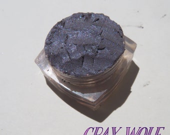 GRAY WOLF - Smoky Gray Blue Shimmer Mineral Eyeshadow, Loose Pigment Cruelty Free, Pure Vegan Mineral Eyeshadow