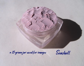 SEASHELL - Mineralny róż w sypkim pudrze Sheer Pink: wegański, bez karminu