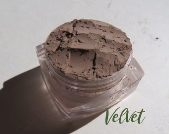 VELVET - Matte Medium Brown Mineral Eyeshadow, Loose Pigments, Cruelty-Free, Vegan Mineral Eye Shadow, Loose Powder Eyeliner