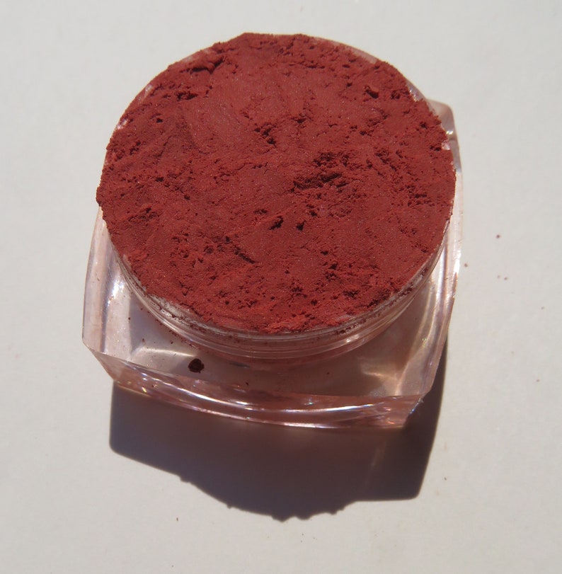 KARMA Orange Red Vegan Matte Loose Mineral Eyeshadow, Titanium Dioxide Free, Eco Friendly Cruelty-Free, Pure Mineral Eye Shadow image 4