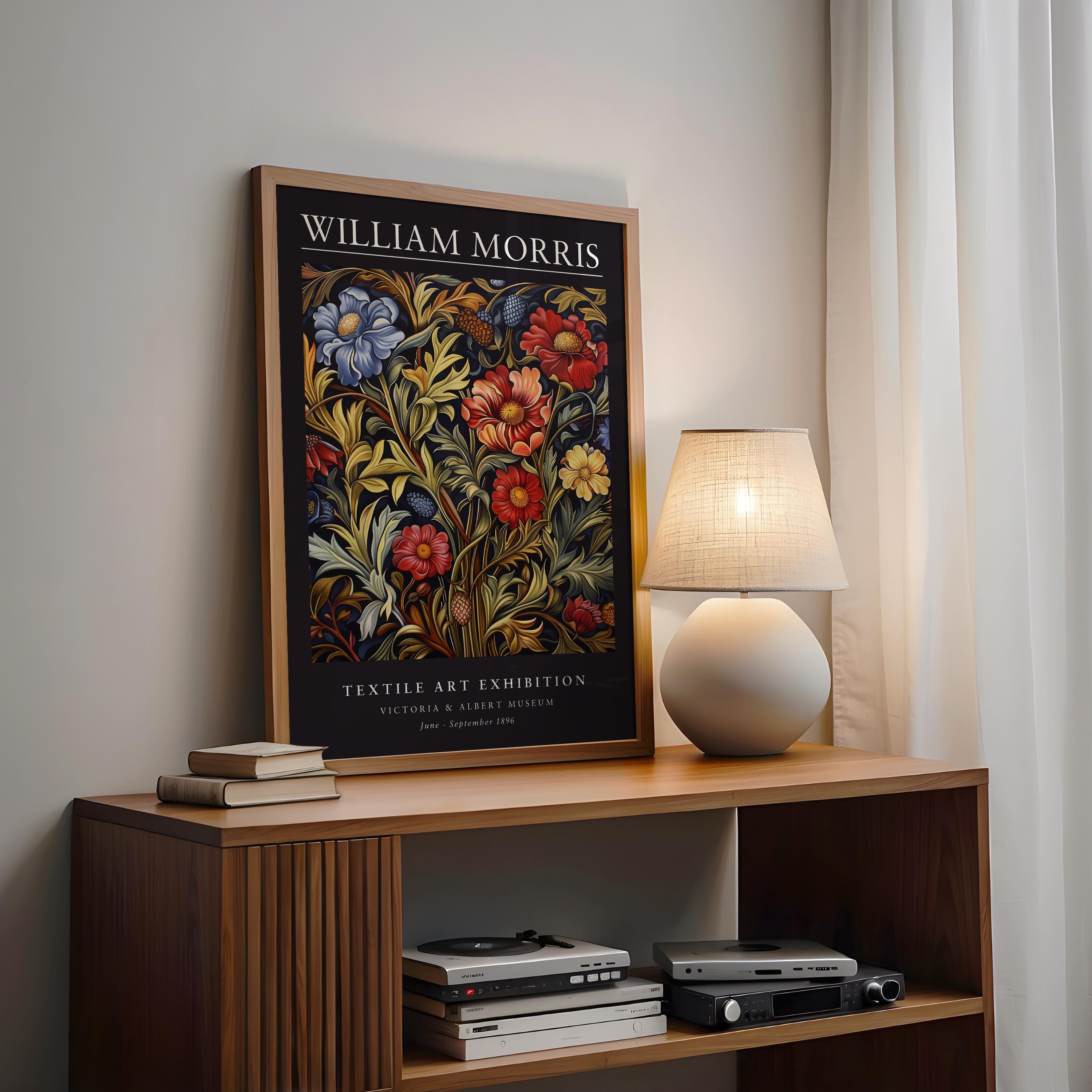 ウィリアム・モリスのプリント、花柄、額入りまたは額なしの縦型