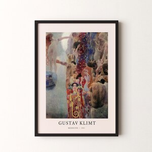 Gustav Klimt  Print, Medicine Framed or Unframed Vertical Poster