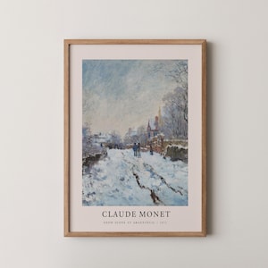 Claude Monet  Print, Show Scene at Argenteuil Framed or Unframed Vertical Poster