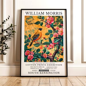 William Morris Print, Bird Pattern Framed or Unframed Vertical Poster