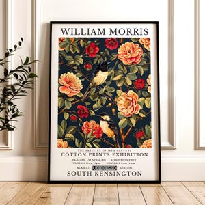 William Morris Print, Bird Pattern Framed or Unframed Vertical Poster