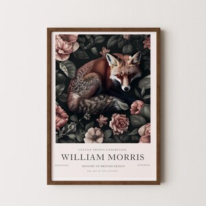 William Morris  Print, Fox Pattern Framed or Unframed Vertical Poster