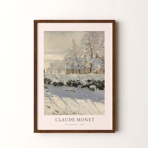 Claude Monet  Print, The Magpie Framed or Unframed Vertical Poster
