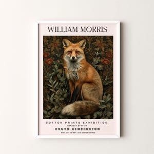 William Morris  Print, Fox Pattern Framed or Unframed Vertical Poster