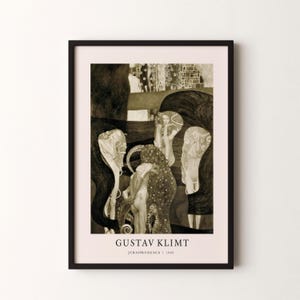 Gustav Klimt  Print, Jurisprudence Framed or Unframed Vertical Poster