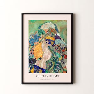 Gustav Klimt Druck, Baby (Wiege) gerahmtes oder ungerahmtes vertikales Poster
