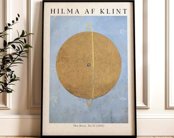 Hilma af Klint-Druck, abstraktes gerahmtes oder ungerahmtes vertikales Poster