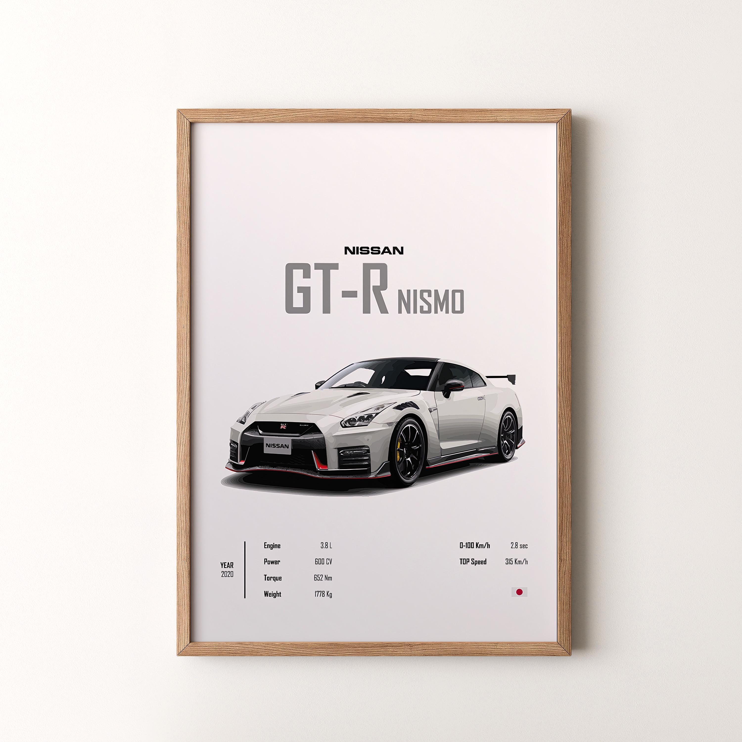 Nissan GT-R Nismo Car Print, Framed or Unframed Vertical Poster - Etsy