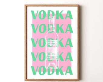 Cocktail Vodka Framed or Unframed Vertical Poster