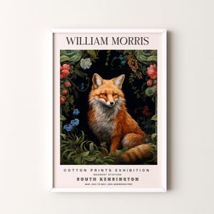 William Morris  Print, Fox Pattern Framed or Unframed Vertical Poster