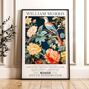 William Morris Print, Bird Pattern Framed or Unframed Vertical Poster