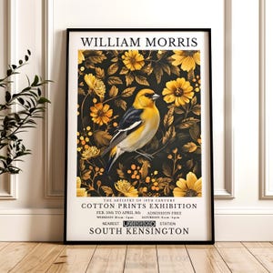 William Morris Print, Bird Pattern Framed or Unframed Vertical Poster