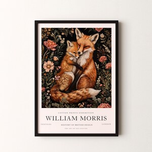 William Morris  Print, Fox Pattern Framed or Unframed Vertical Poster