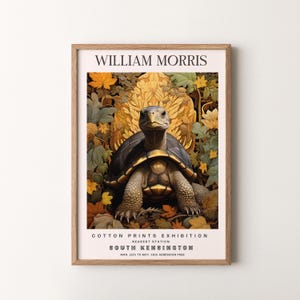 William Morris  Print, Turtle Pattern Framed or Unframed Vertical Poster