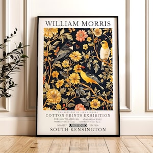 William Morris Print, Bird Pattern Framed or Unframed Vertical Poster