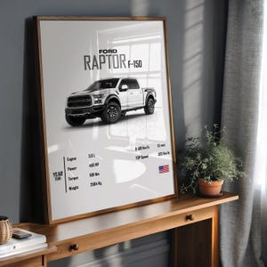Ford Raptor F-150 Car Print, Framed or Unframed Vertical Poster - Etsy