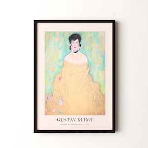 Gustav Klimt  Print, Amalie Zuckerkandl Framed or Unframed Vertical Poster