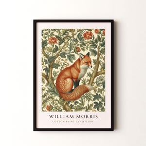 William Morris  Print, Fox Pattern Framed or Unframed Vertical Poster