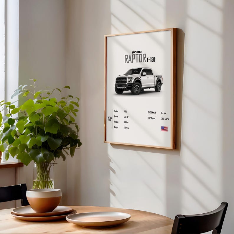 Raptor R Poster Ford Raptor F-150 Car Print, Framed or Unframed Vertical Poster - Etsy