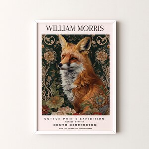 William Morris  Print, Fox Pattern Framed or Unframed Vertical Poster