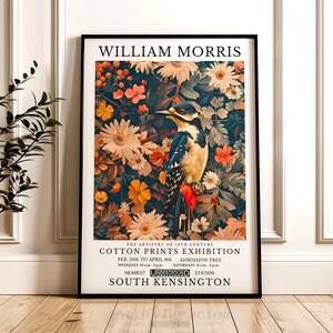 William Morris Print, Bird Pattern Framed or Unframed Vertical Poster