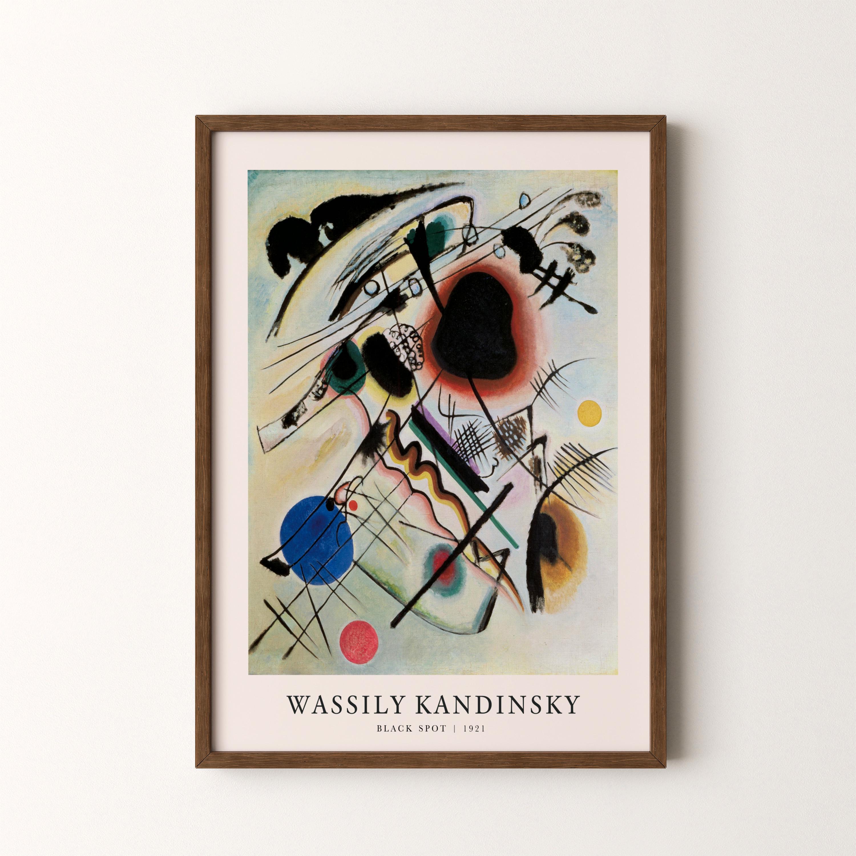 Wassily Kandinsky Print, Black Spot Framed or Unframed Vertical