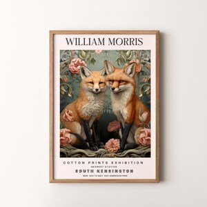 William Morris  Print, Fox Pattern Framed or Unframed Vertical Poster