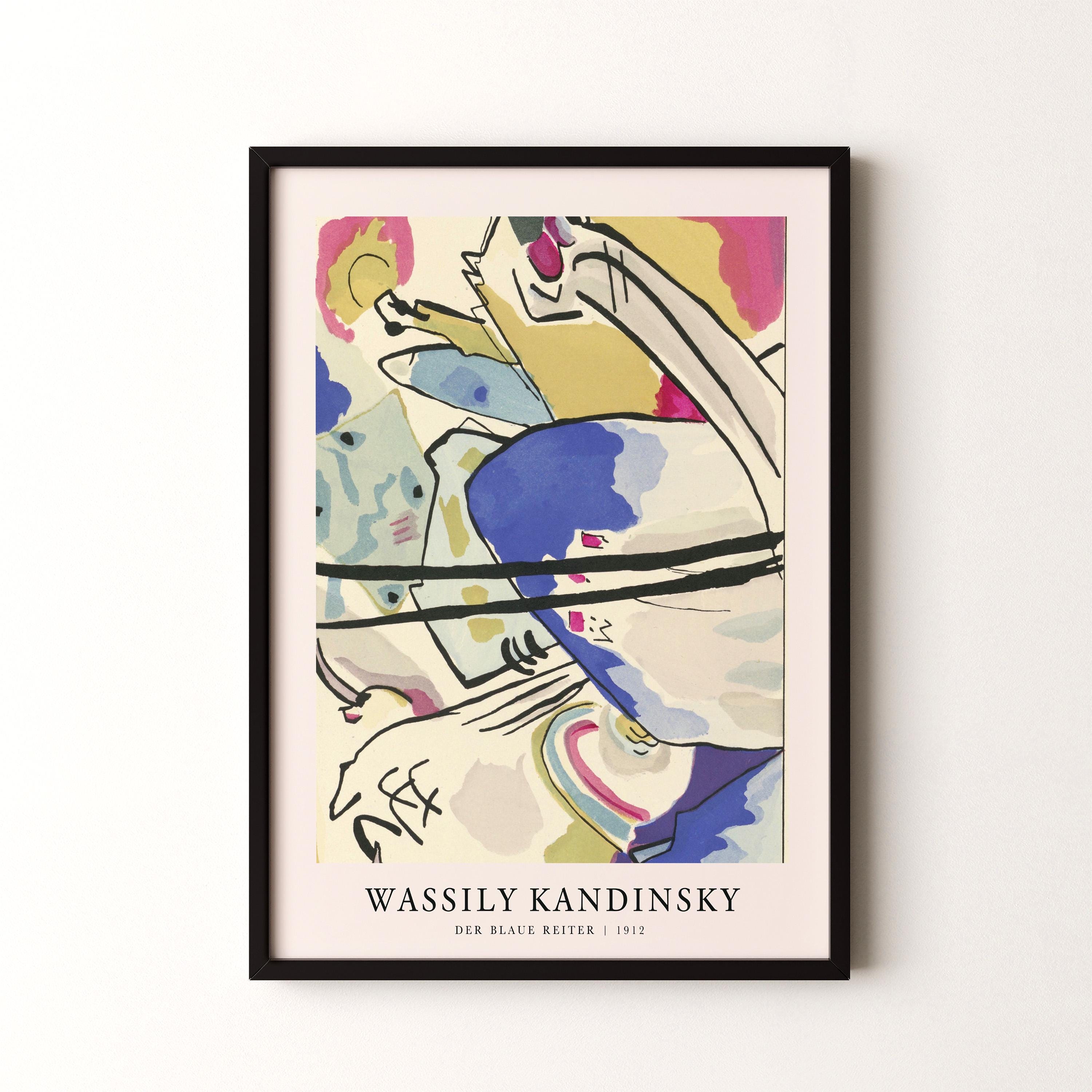 Wassily Kandinsky Print, Der Blaue Reiter Framed or Unframed