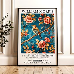 William Morris Print, Bird Pattern Framed or Unframed Vertical Poster
