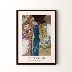 Gustav Klimt  Print, The Bride Framed or Unframed Vertical Poster