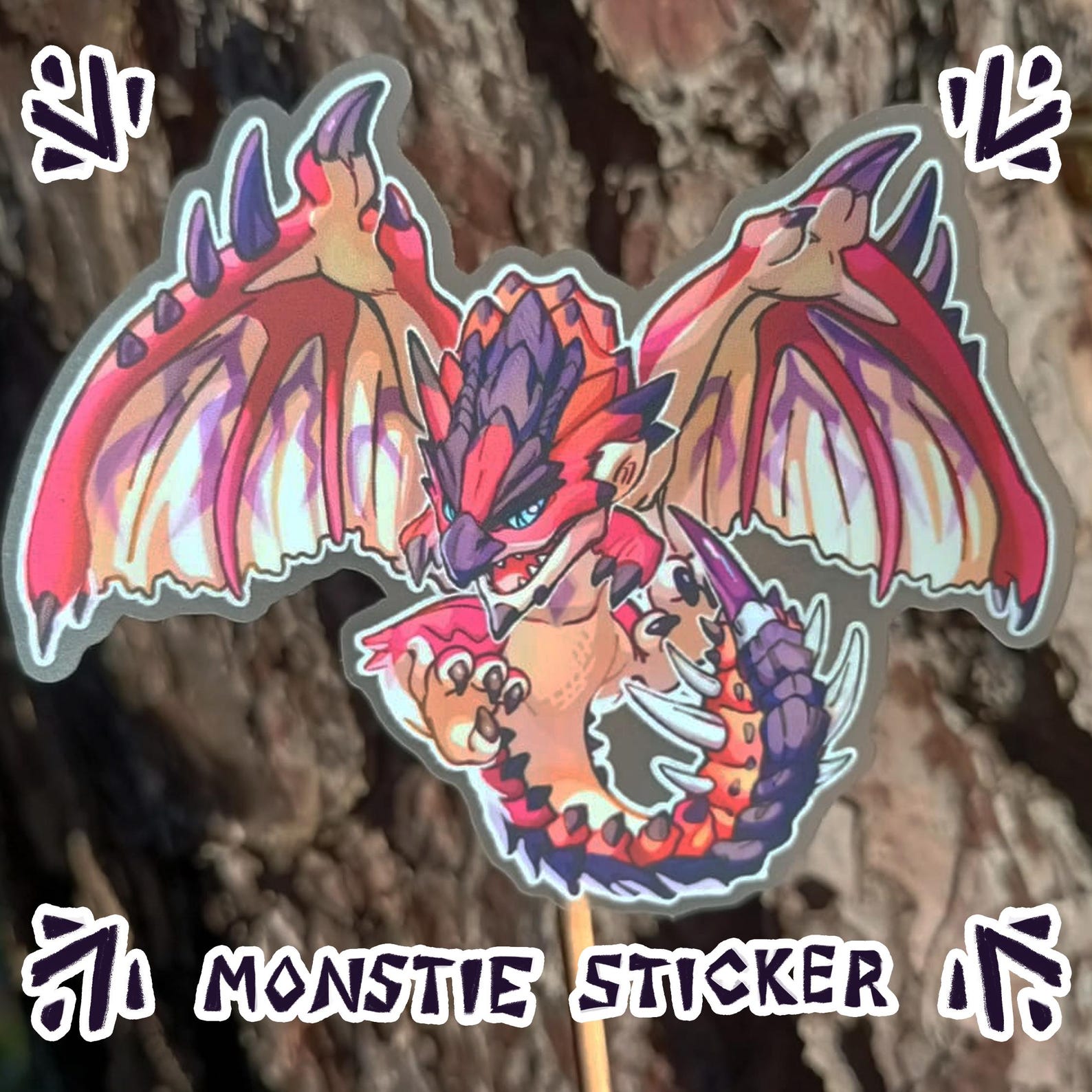 Monster Hunter Rathalos Vinyl Sticker - Etsy