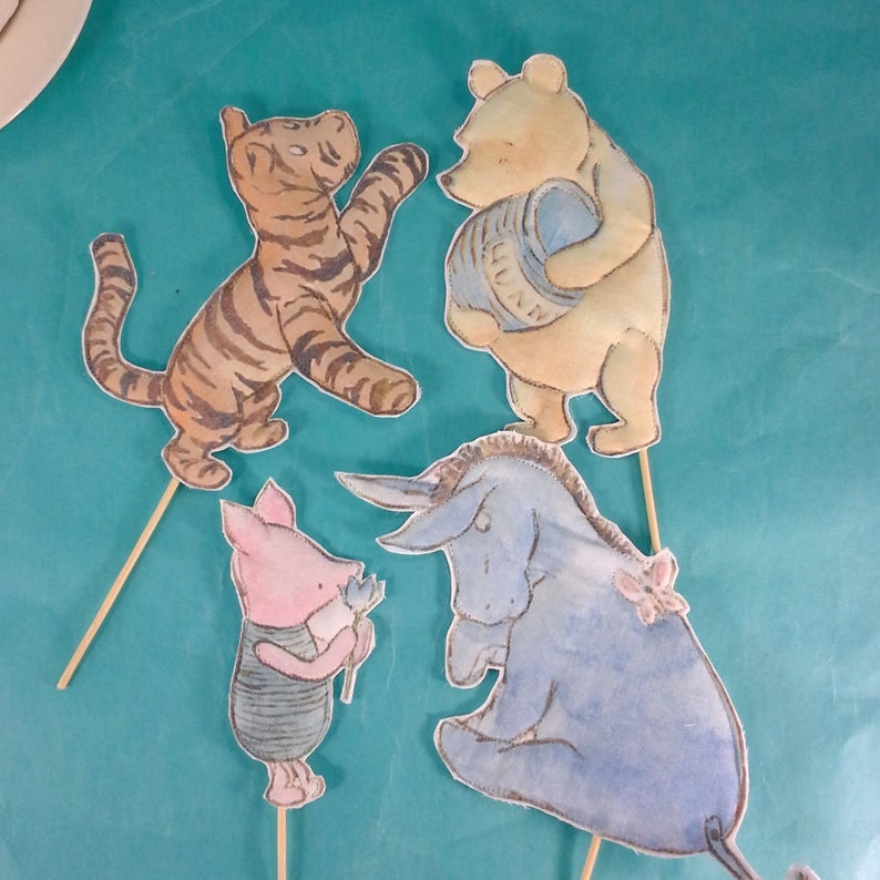 Piglet Eeyore party decoration L140 Tigger fabric Winnie the Pooh Classic Pooh bear cake toppers