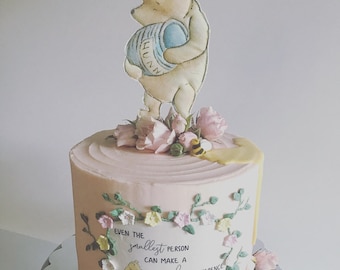 Klassieke Pooh beer taarttoppers, stof Winnie de Poeh, Knorretje, feestdecoratie C282